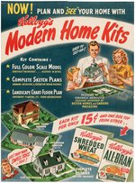 KELLOGG'S "MODERN HOME KITS" & "MR. BLANDINGS DREAM HOUSE" MODEL HOME PREMIUM SIGN PAIR.