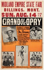 "GRAND OLE OPRY" 1960 CONCERT POSTER WITH ERNEST TUBB & MINNIE PEARL.