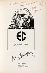 EC COMICS "EC PORTFOLIO TWO" REPRINT BOOK SIGNED BY GAINES, FRAZETTA, BRADBURY, WILLIAMSON & DAVIS.