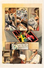 ALEX ROSS "MARVELS" COMIC BOOK PAGE ORIGINAL ART FEATURING BLACK PANTHER, SPIDER-MAN & OTHERS.
