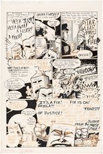 "MILK & CHEESE" #1 COMIC BOOK PAGE ORIGINAL ART PAIR BY EVAN DORKIN.