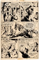 "SWAMP THING" #15 COMIC BOOK PAGE ORIGINAL ART BY NESTOR REDONDO.
