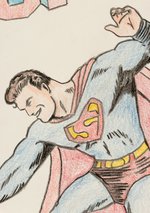 "SUPERMAN" #1 COVER IMAGE ORIGINAL ART BY SUPERMAN CREATOR JOE SHUSTER.