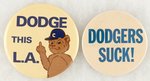 ANTI- DODGERS PAIR OF BUTTONS AND MUCHINSKY BOOK PHOTO EXAMPLES.