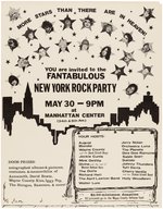 "NEW YORK ROCK PARTY" PUNK NEW WAVE CONCERT POSTER BLONDIE, DIVINE, DEE DEE RAMONE AND MORE.