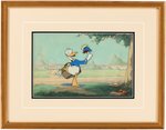DONALD DUCK "MICKEY'S CIRCUS" FRAMED ANIMATION CEL DISPLAY.