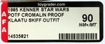"STAR WARS: POWER OF THE FORCE - KLAATU SKIFF GUARD OUTFIT" BLANK BACK PROOF CARD AFA 90 NM+/MT.