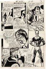 "THE FLASH" #222 COMIC BOOK PAGE ORIGINAL ART BY IRV NOVICK (FEATURING SINESTRO).