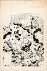 "FANTASTIC FOUR" #299 COMIC BOOK COVER ORIGINAL ART BY JOHN AND SAL BUSCEMA.