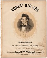 "HONEST OLD ABE" LINCOLN 1860 CAMPAIGN SHEET MUSIC.