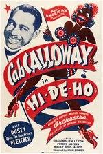 CAB CALLOWAY "HI-DE-HO" LINEN-MOUNTED ONE SHEET MOVIE POSTER.