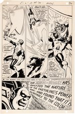 "JUSTICE LEAGUE OF AMERICA" #70 COMIC BOOK PAGE ORIGINAL ART BY DICK DILLIN FEATURING GREEN LANTERN.