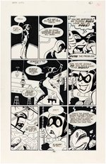 "BATMAN ADVENTURES: MAD LOVE" COMIC BOOK PAGE ORIGINAL ART FEATURING HARLEY QUINN BY BRUCE TIMM.