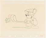 MICKEY MOUSE "CANINE CADDY" PRODUCTION DRAWING ORIGINAL ART.
