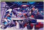 "METAL CITY PD - THE CARD GAME" PRE-PRODUCTION PAINTING ORIGINAL ART BY THE BROTHERS HILDEBRANDT.