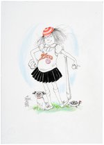 ELOISE SPECIALTY ORIGINAL ART BY HILARY KNIGHT PLUS SIGNED BOOK & LETTER.