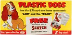 "LADY AND THE TRAMP - SCOTCH TAPE" PROMOTIONAL STORE SIGN.