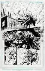 "BATMAN: THE DARK KNIGHT" VOL. 2 #5 COMIC BOOK PAGE ORIGINAL ART BY DAVID FINCH.