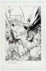 "YEAR ONE: BATMAN - SCARECROW" #1 COMIC BOOK COVER ORIGINAL ART BY ZACH HOWARD.