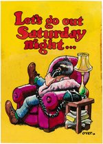 TOPPS "MONSTER GREETING CARDS" CARD #39 ORIGINAL ART BY R. CRUMB.