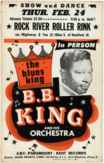 "THE BLUES KING" B.B. KING 1966 CONCERT POSTER.