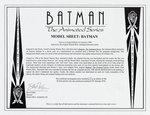 "BATMAN: THE ANIMATED SERIES" FRAMED LIMITED EDITION MODEL SHEET CEL.