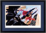 "SUPERMAN AND BATMAN: WORLD'S FINEST" ALEX ROSS SIGNED & FRAMED FINE ART GICLÉE.