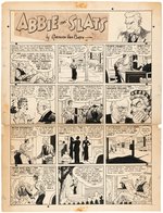 "ABBIE AN' SLATS" 1941 SUNDAY PAGE ORIGINAL ART BY RAEBURN VAN BUREN.