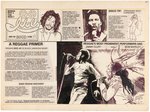 "POP IDOLS" DISCO & REGGAE SUNDAY PAGE ORIGINAL ART BY BRENDAN BOYD & STAN DRAKE.