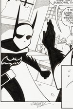 "BATMAN: NO MAN'S LAND SECRET FILES AND ORIGINS" COMIC BOOK PAGE ORIGINAL ART BY CRAIG ROUSSEAU.