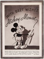 "MICKEY MOUSE CONGOLEUM RUGS" STORE DISPLAY SIGN FOR PREMIUM PICTURE.