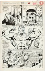 "WEB OF SPIDER-MAN" #82 COMIC PAGE ORIGINAL ART BY RON WILSON.