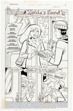 "SABRINA THE TEENAGE WITCH" #42 COMIC BOOK PAGE ORIGINAL ART BY HOLLY GOLIGHTLY.