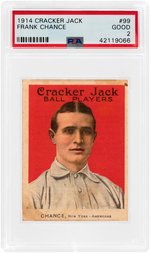 1914 CRACKER JACK FRANK CHANCE #99 PSA GOOD 2.