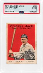 1915 CRACKER JACK "SHOELESS" JOE JACKSON #103 PSA GOOD 2.