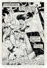 "THE FLASH" #321 COMIC BOOK PAGE ORIGINAL ART FEATURING THE CREEPER BY CHUCK PATTON.
