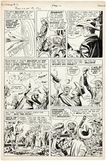 JACK KIRBY "BULLSEYE" COMIC BOOK PAGE ORIGINAL ART.