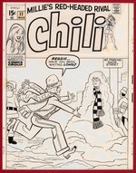 "CHILI" #11 COMIC BOOK COVER ORIGINAL ART BY STAN GOLDBERG.