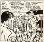 "SGT. FURY AND HIS HOWLING COMMANDOS" #9 COMIC PAGE ORIGINAL ART BY DICK AYERS.