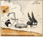 "BARNEY GOOGLE AND SNUFFY SMITH" 1937 DAILY STRIP ORIGINAL ART BY BILLY DeBECK.