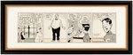 "ARCHIE" FRAMED 1947 DAILY STRIP ORIGINAL ART BY BOB MONTANA.