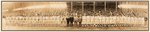 1924 INAUGURAL NEGRO LEAGUE WORLD SERIES MONARCHS/HILLDALE PANORAMIC PHOTO WITH 8 HALL OF FAMERS.