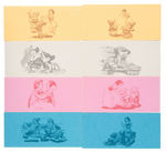 “SNOW WHITE AND THE SEVEN DWARFS HAND BLOTTERS” COMPLETE SET WITH LABEL.
