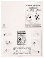 “MICKEY MOUSE IN THRU THE MIRROR” PUBLICITY FOLDER.