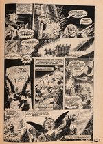 "DRACULA LIVES!" #12 COMIC MAGAZINE PAGE ORIGINAL ART BY TOM SUTTON.