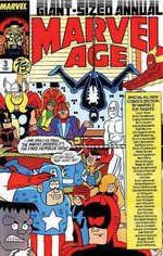 "MARVEL AGE" ANNUAL #3 COMIC BOOK PAGE ORIGINAL ART BY JOHN BUSCEMA.