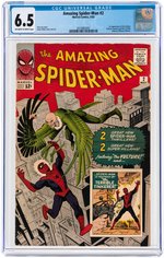 "THE AMAZING SPIDER-MAN" #2 MAY 1963 CGC 6.5 FINE+ (FIRST VULTURE).
