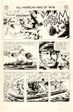 "ALL-AMERICAN MEN OF WAR" #49 COMIC BOOK PAGE ORIGINAL ART BY JOE KUBERT.