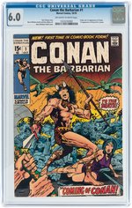 "CONAN THE BARBARIAN" #1 OCTOBER 1970 CGC 6.0 FINE (FIRST CONAN).