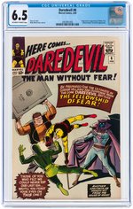 "DAREDEVIL" #6 FEBRUARY 1965 CGC 6.5 FINE+ (FIRST MISTER FEAR).